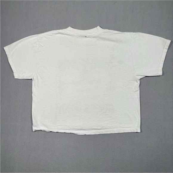Vintage 1998 Looney Tunes Cropped Shirt Women’s Large White Sylvester And Tweet - Picture 12 of 13